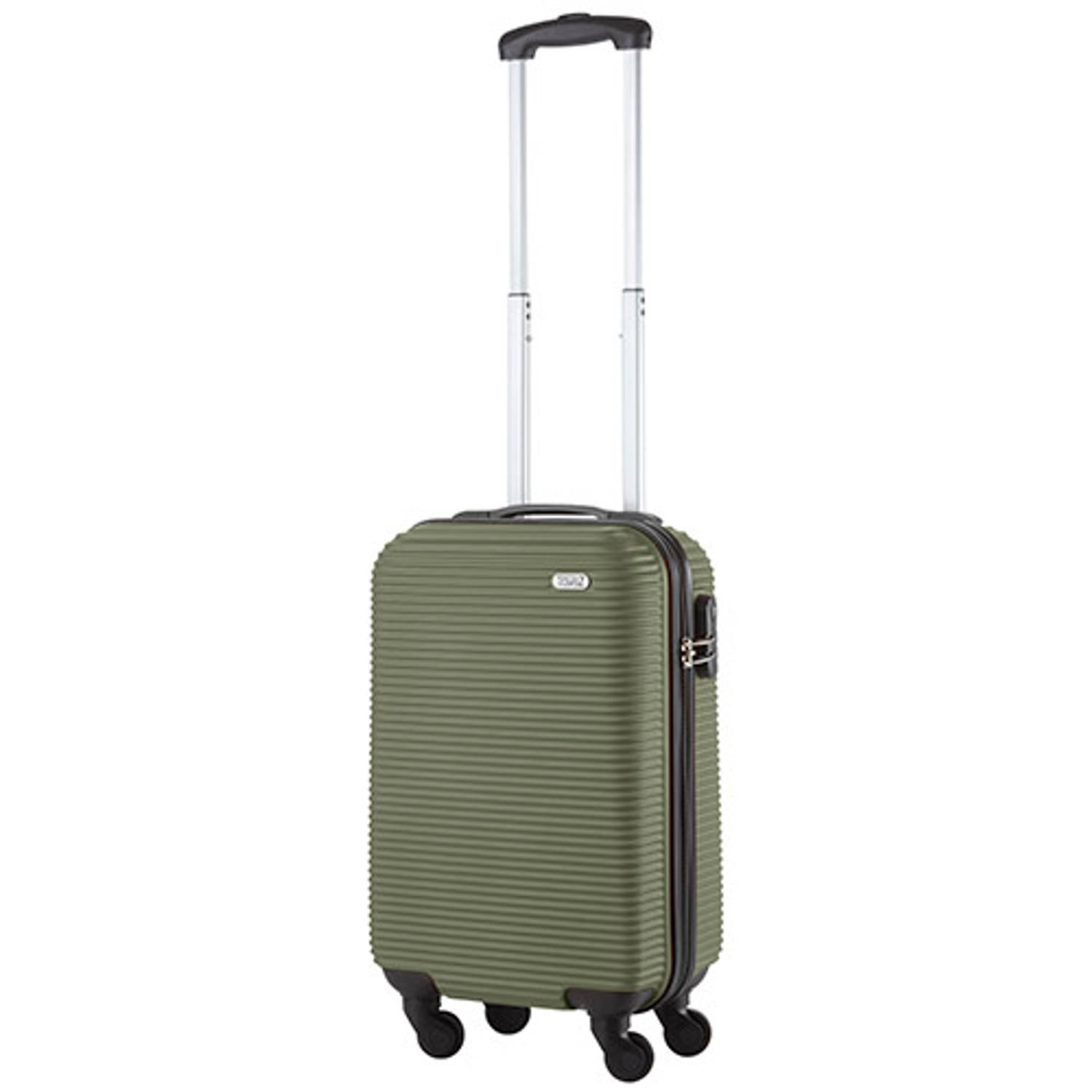 TravelZ Horizon Handbagagekoffer 54cm Handbagage Trolley met gevoerde binnenkant Groen