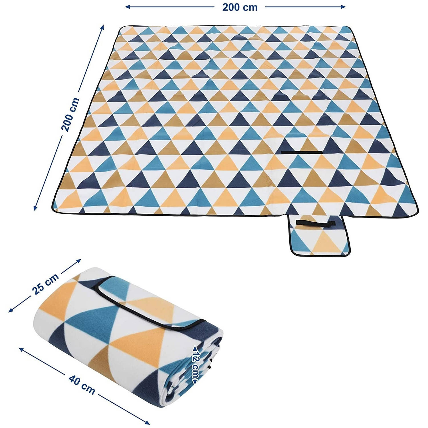 Ingenieurs Gemarkeerd essay Picknickkleed waterdicht met handvat - buitenkleed 200x200cm - ruit |  Blokker