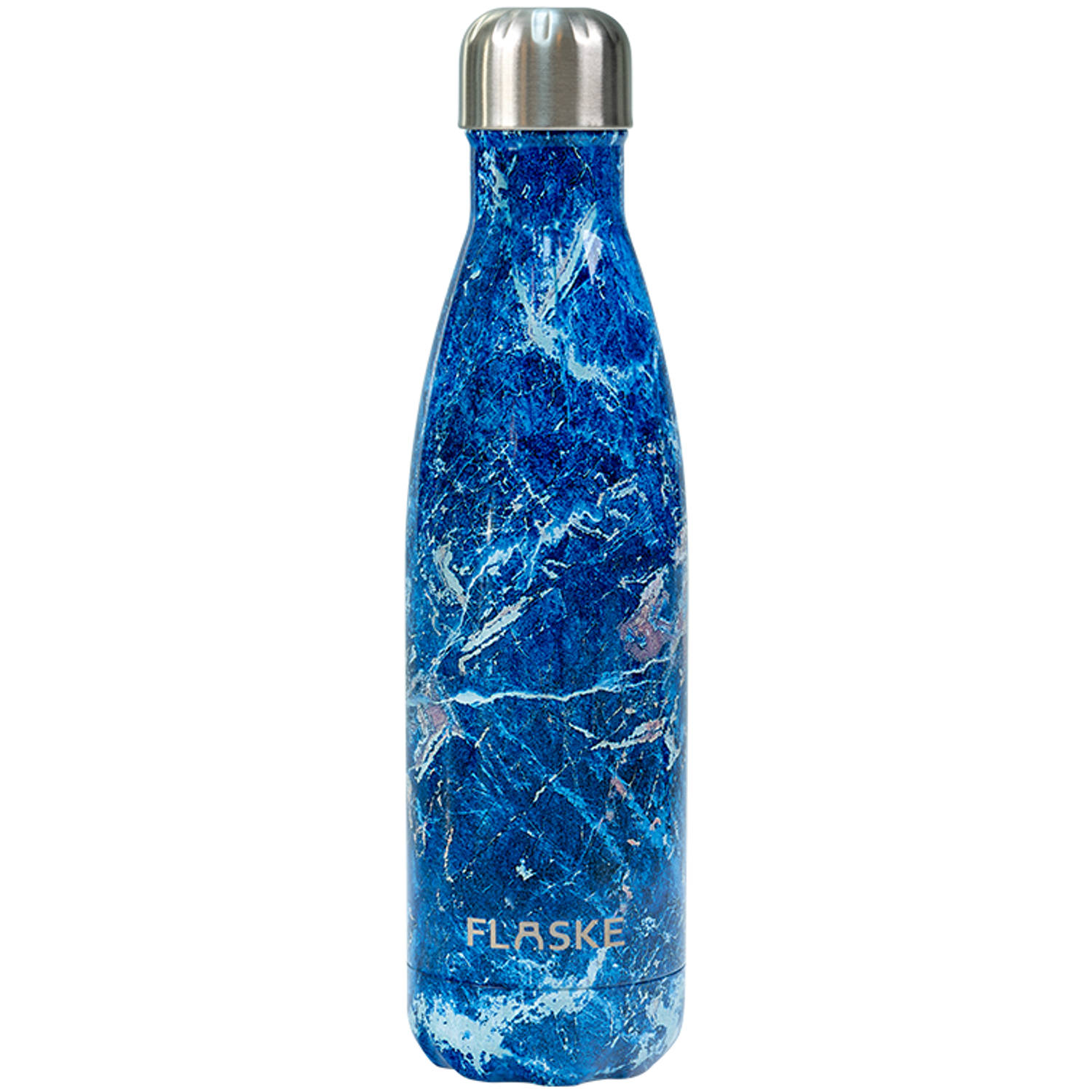 FLASKE Bottle 500ML-Blauw-RVS-41