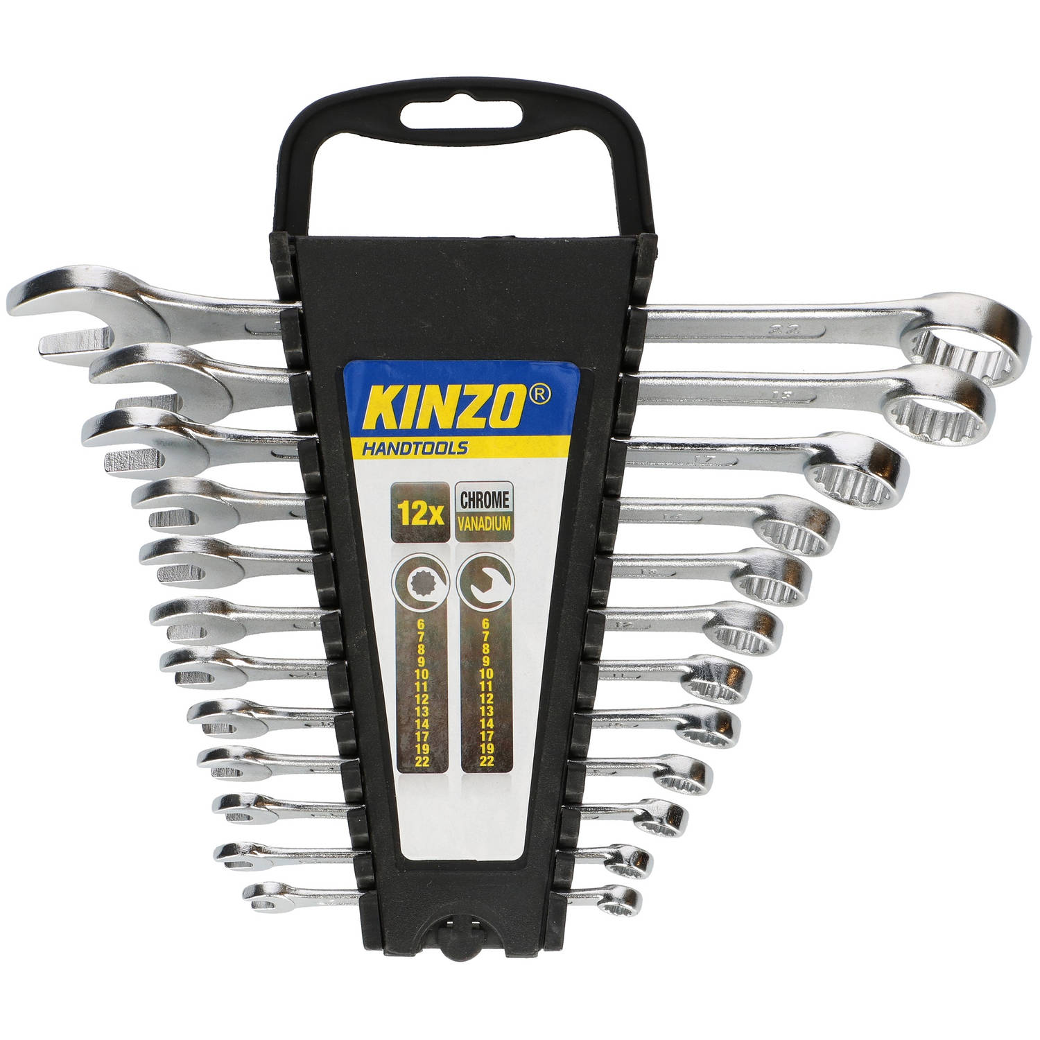 Kinzo steek- en ringsleutelset - 6 Tot 22 mm - 12-delig