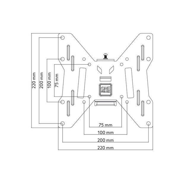 One For All WM2221 Vesa 200 muurbeugel - kantelbaar