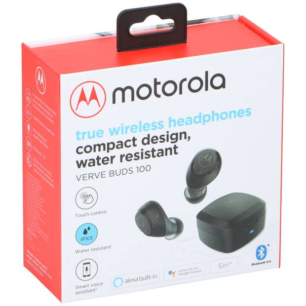 Motorola Oortjes VerveBuds 100 - Draadloos - met Microfoon - Zwart