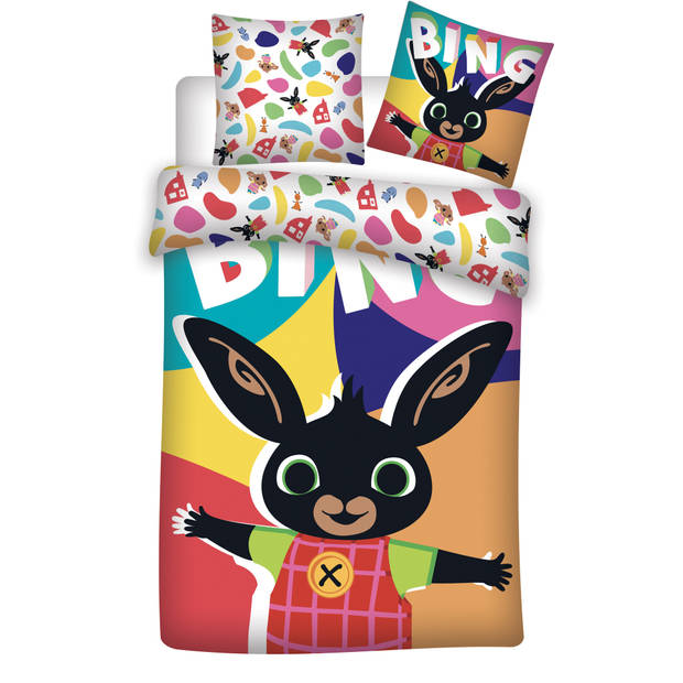 Bing dekbedovertrek Happy Bunny 100 x 135 cm katoen