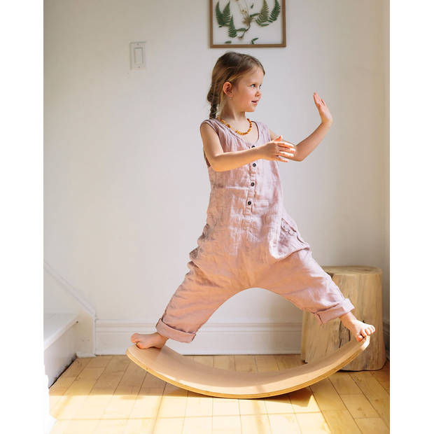 Kinderfeets houten balansbord / balance board kinderen - Naturel