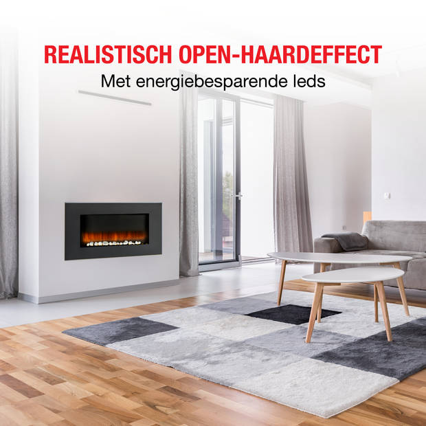 Classic Fire Sfeerhaard Elektrisch Vancouver - Electrische Haard 105,5 x 48 x 12 cm - Wandmontage