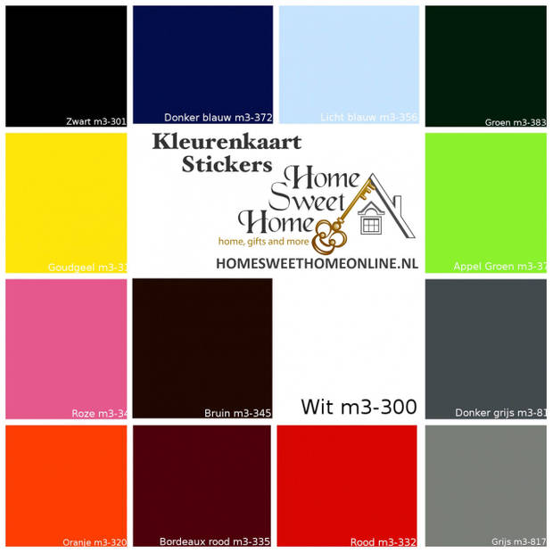Rosami Decoratiestickers Voordeelset : 3 x sticker huisnummer voor kliko container 1 stuks kleur: zie omschrijving
