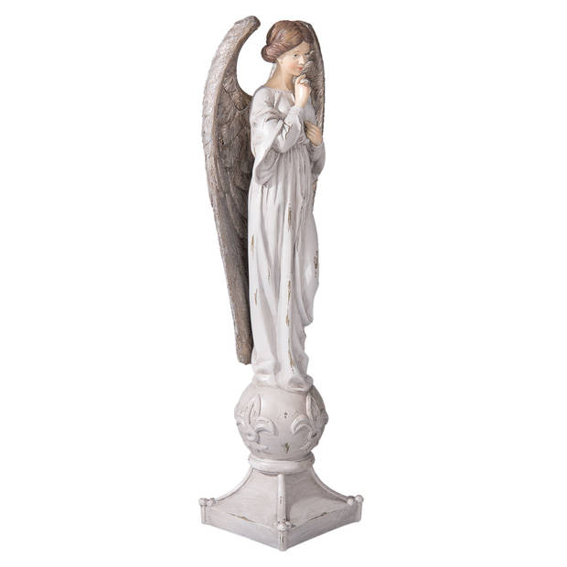 Clayre & Eef Witte Decoratie engel 15*13*53 cm 6PR2256