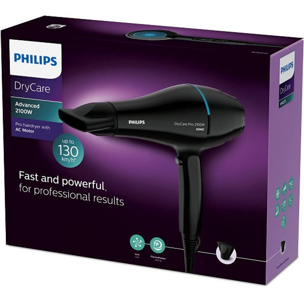Philips föhn DryCare Pro BHD272/00 zwart 2100W