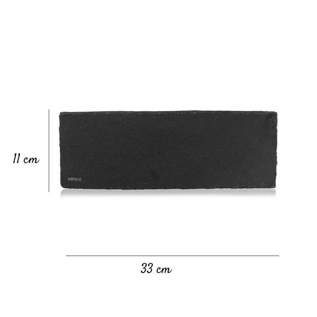 Boska Serveerplank Leisteen S - met Antislip Voetjes - Zwart - 33 cm