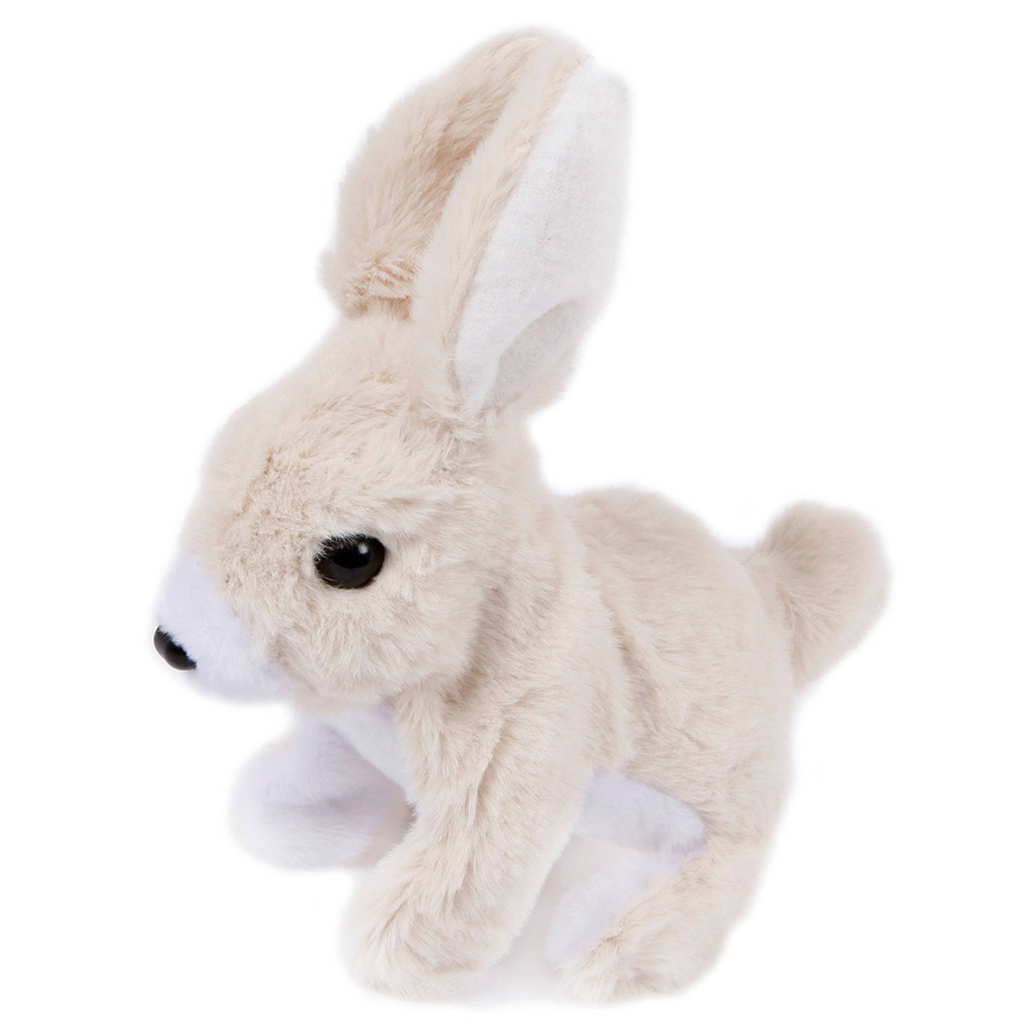 Take Me Home knuffel konijn junior 15,5 cm pluche beige/wit