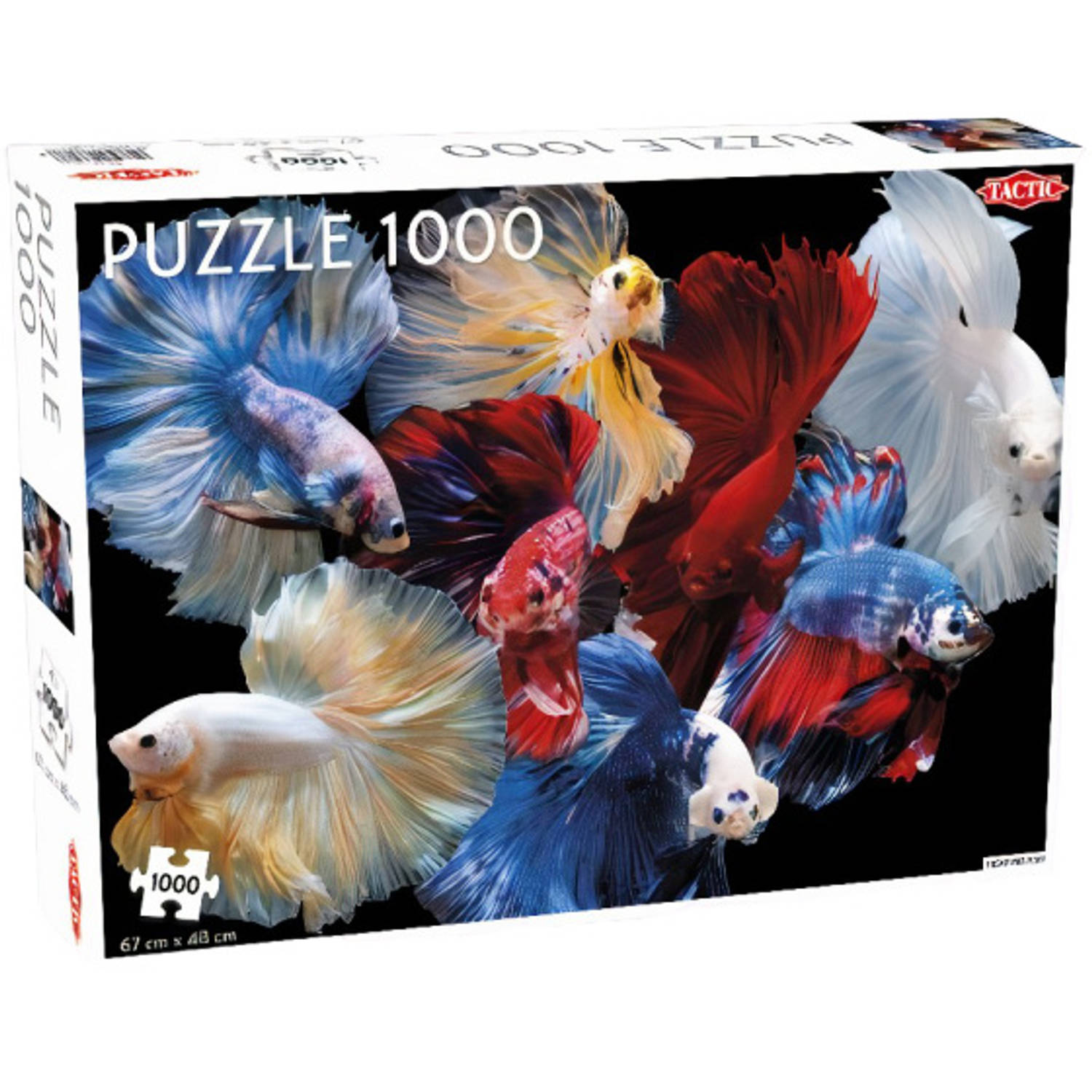 Tactic puzzel vechtvissen 67 x 48 cm 1000 stukjes