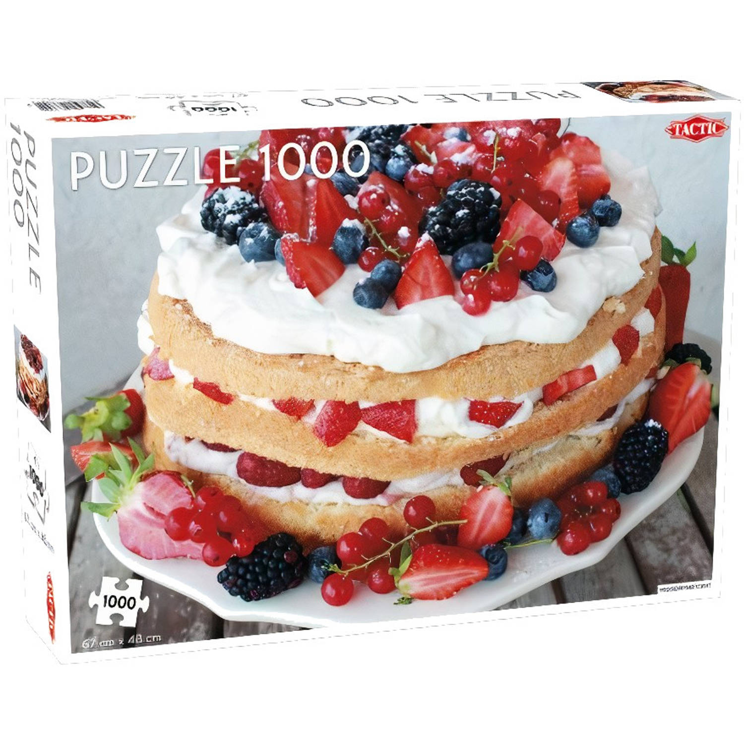 Tactic puzzel zomerse taart 67 x 48 cm 1000 stukjes