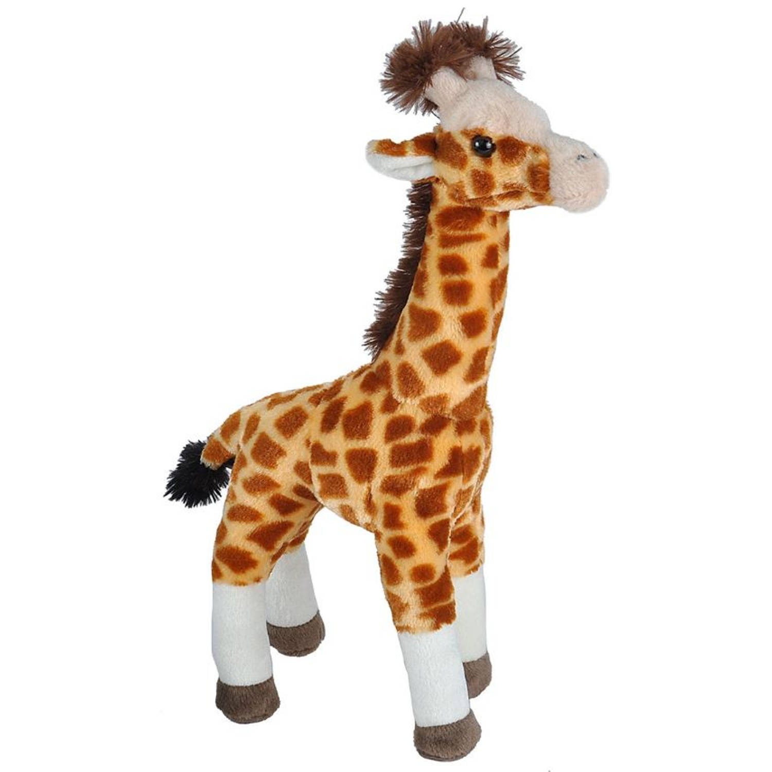 Wild Republic knuffel giraffe junior 43 cm pluche bruin/oranje