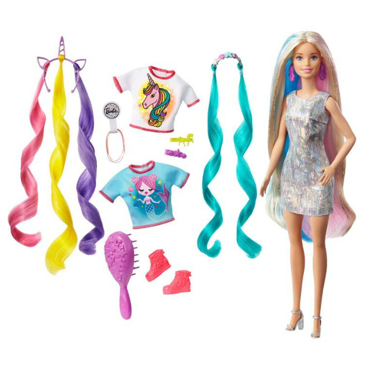 Frustratie boot Voordracht Barbie tienerpop Fantasy Hair meisjes 30 cm 12-delig | Blokker