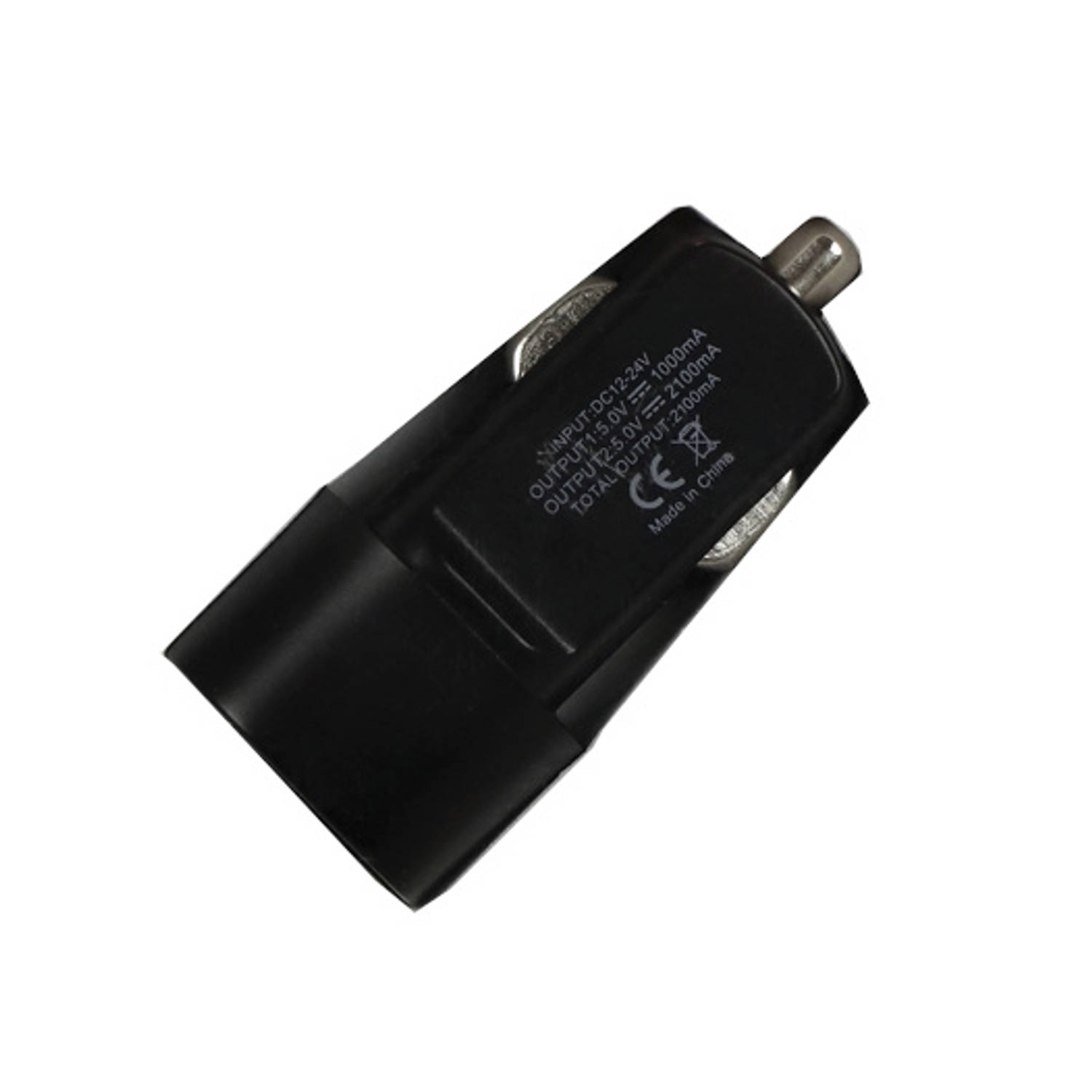 Be Connected Autolader 12V/24V Dual USB 2A zwart
