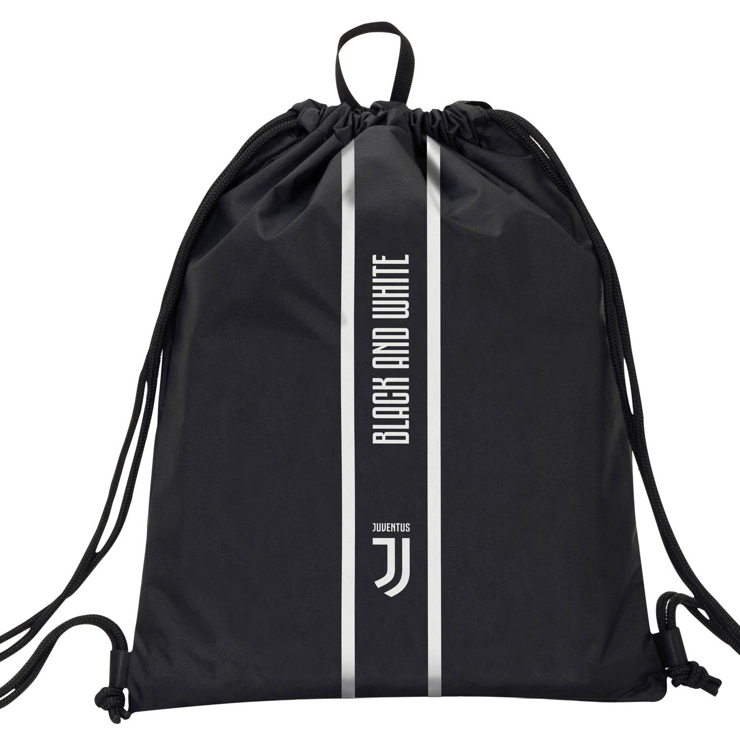 Juventus Gymbag Black And White - 47 X 37 Cm - Zwart