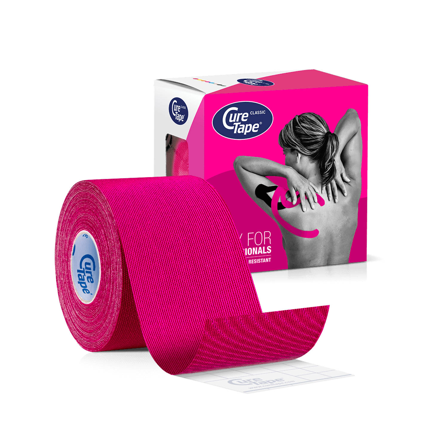 Cure Tape 5cm X 5mtr Rood-rose 1rol