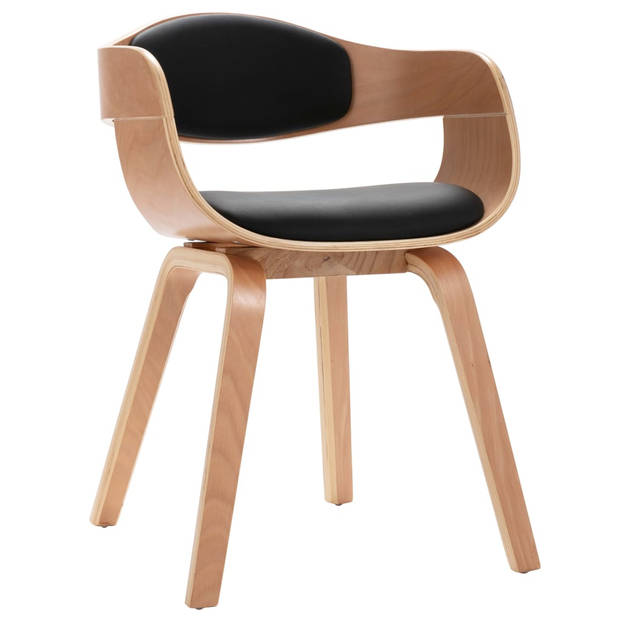 vidaXL Eetkamerstoelen 4 st gebogen hout en kunstleer