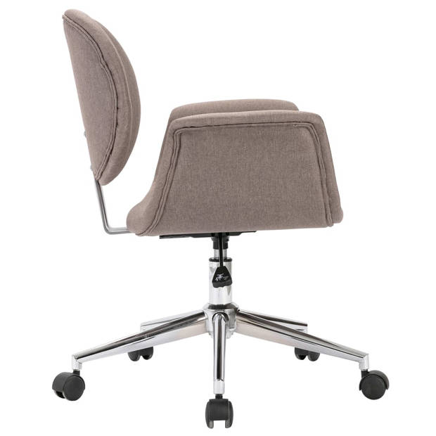 The Living Store Draaibare Eetkamerstoel - Taupe - 67x62x(80-87.5)cm - Ergonomisch - Gasveersysteem