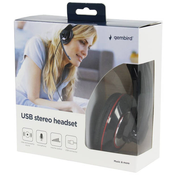 Gembird Headset MHS-U-001 USB Zwart