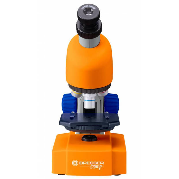 Bresser microscoop junior 22 cm staal oranje 5-delig