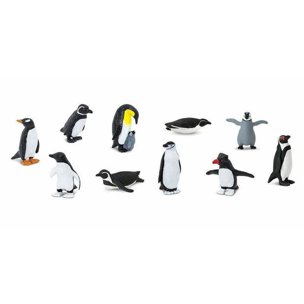 Safari speelset Penguins TOOB junior zwart/wit 10-delig
