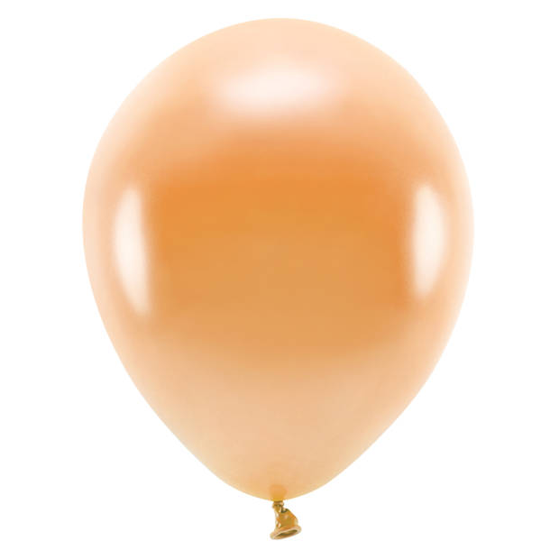100x Milieuvriendelijke ballonnen oranje 26 cm voor lucht of helium - Ballonnen