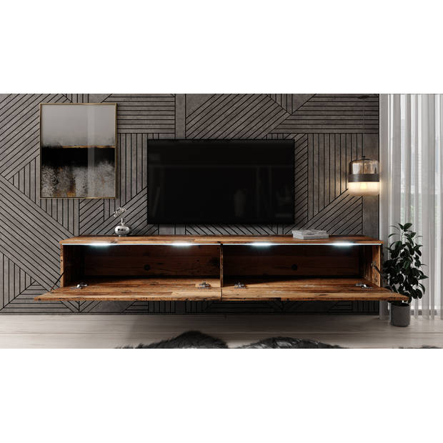 Meubella TV-Meubel Dixon - Old wood - 180 cm