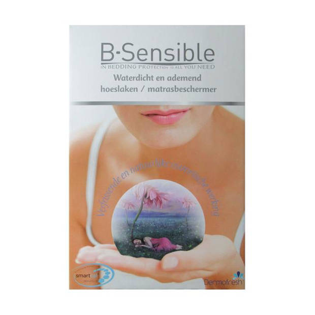 B-Sensible 2 in 1 waterdicht & ademend hoeslaken + matrasbeschermer - Wit - 180x200