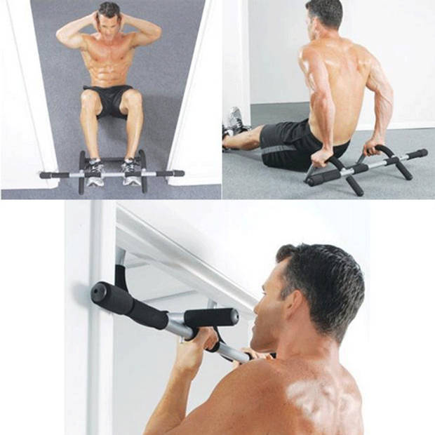 Iron Gym Optrekstang deur pull up bar wand muur montage deurtrainer,thuis sporten