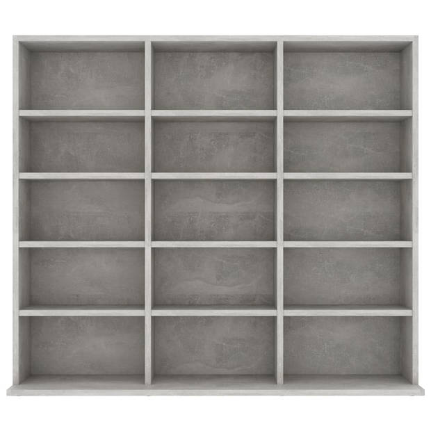 vidaXL Cd-kast 102x23x89,5 cm bewerkt hout betongrijs