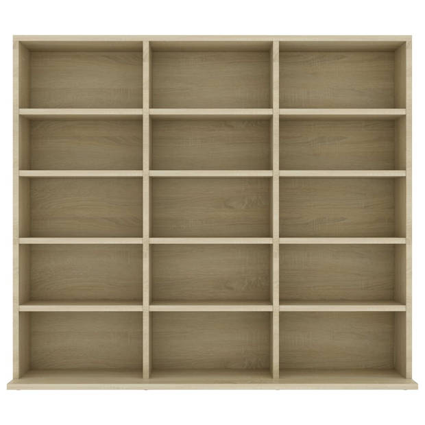 vidaXL Cd-kast 102x23x89,5 cm bewerkt hout sonoma eikenkleurig