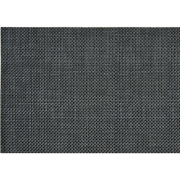 6x stuk Placemats antraciet grijs gevlochten/geweven print 45 x 30 cm - Placemats