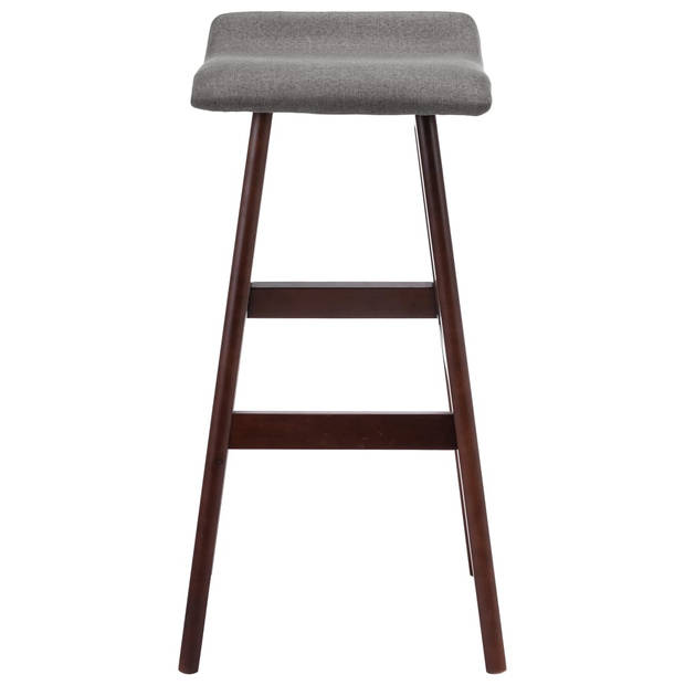 vidaXL Barstoelen 2 st stof donkergrijs