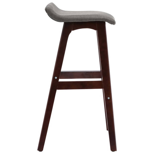 vidaXL Barstoelen 2 st stof donkergrijs