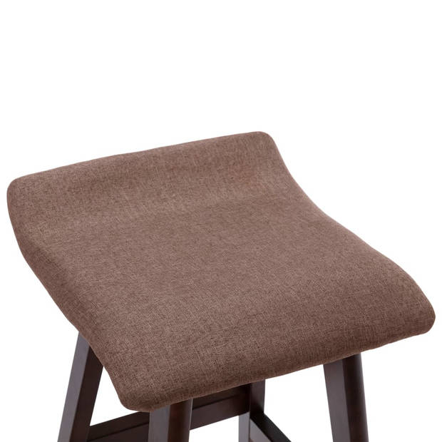 The Living Store Barstoelen - Elegant - Interieuraccessoires - Afmeting- 41x42x79cm - Kleur- Taupe en donkerbruin -