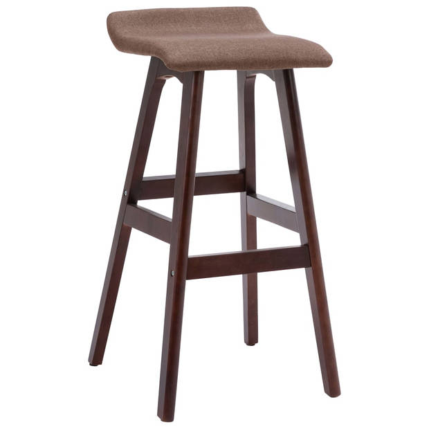 vidaXL Barstoelen 2 st stof taupe