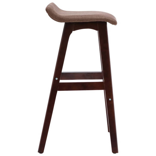 vidaXL Barstoelen 2 st stof taupe