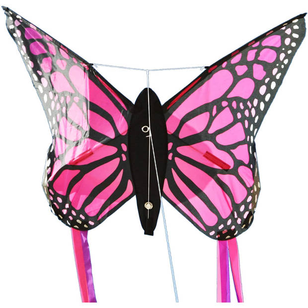Spiderkites vlieger Vlinder meisjes 90 cm polyester roze