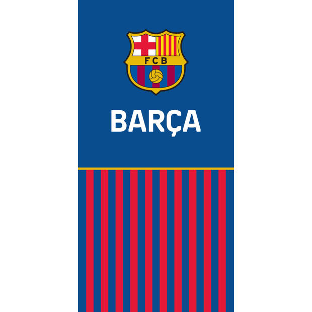 Carbotex badlaken FC Barcelona 70 x 140 cm katoen rood/blauw