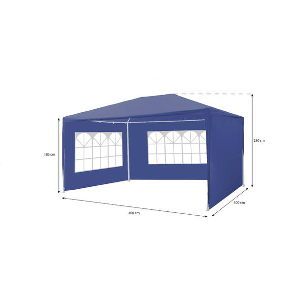 Partytent 3x4m donkerblauw budget