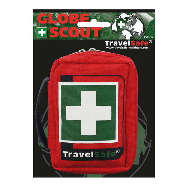Travelsafe 17-delige EHBO-set Globe Scout rood