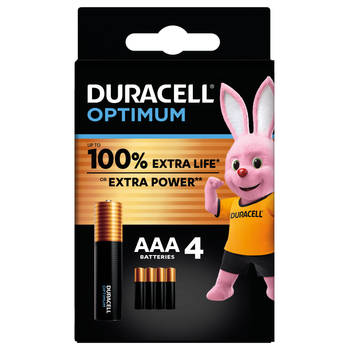 Blokker Duracell Optimum AAA batterij 4 St aanbieding