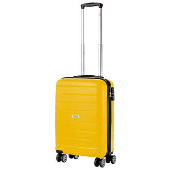 TravelZ Big Bars Handbagagekoffer 55cm Handbagage TSA Geel