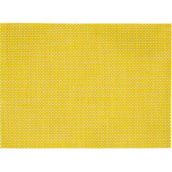 6x stuk Placemats geel gevlochten/geweven print 45 x 30 cm - Placemats
