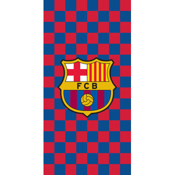 Carbotex strandlaken FC Barcelona 70 x 140 cm katoen rood/blauw