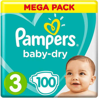 Pampers Baby-Dry Luiers - Maat 3 - 100 stuks
