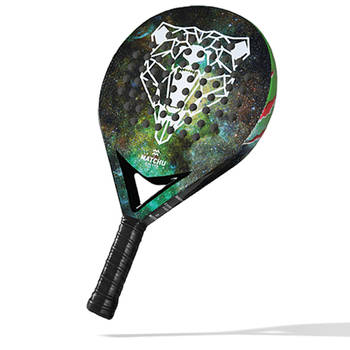Matchu Sports Padel racket - Bear - Groen - 100% carbon frame, fiberglass toplaag