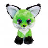 Lumo Stars knuffel Fox Lime junior 15 cm pluche zwart/groen