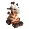 Wild Republic knuffel giraffe junior 18 cm pluche geel/bruin